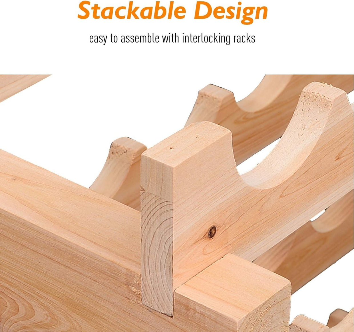 Large Wooden Wine Rack 6 Tier Shelf for 72 Bottles – Freestanding Storage Holder - Kwikley