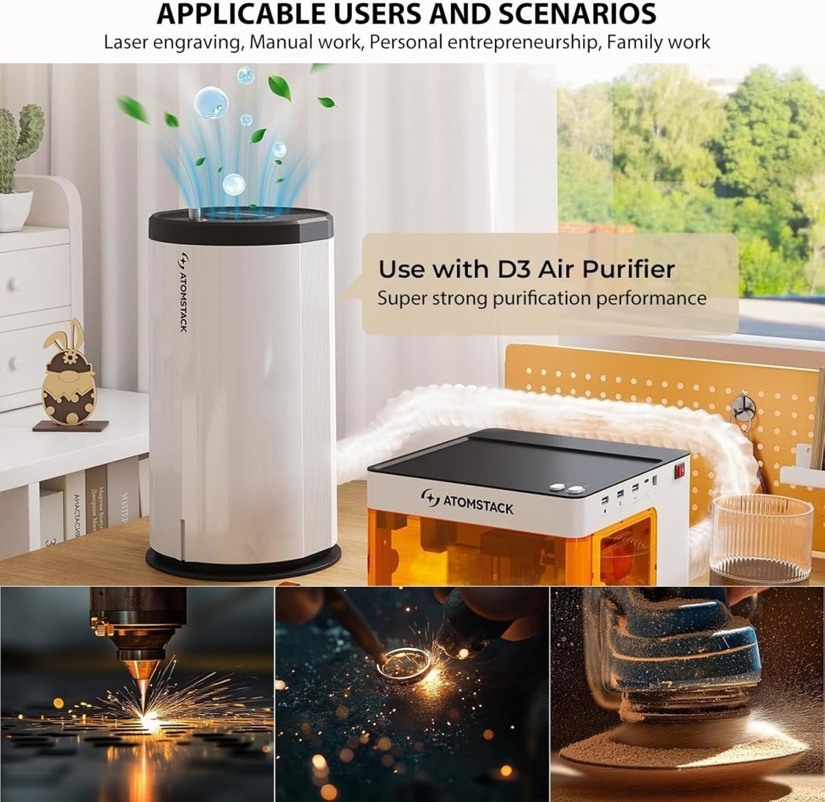 Laser Engraver Air Purifier Smoke Extractor 5 - Layer Carbon Filter - Kwikley