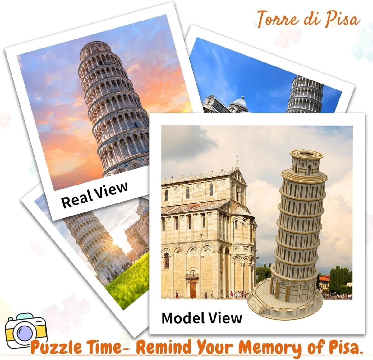 Leaning Tower of Pisa 3D Wooden Puzzle DIY Architecture Model 151PCS - Kwikley