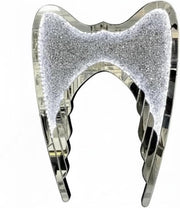 LED Angel Wings Wall Art 60x40cm Mirrored Glass Crystal - Kwikley