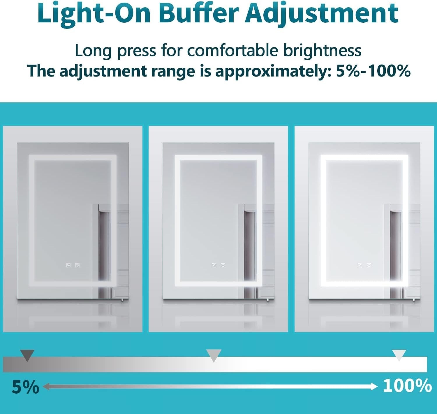 LED Bathroom Mirror Cabinet 500x700mm with Shaver Socket & Demister Pad - Kwikley