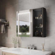 LED Bathroom Mirror Cabinet 700x600mm Wall Mounted with Anti - Fog & Storage - Kwikley