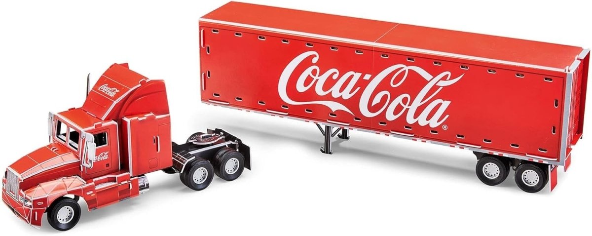 LED Coca Cola Truck 3D Puzzle Christmas Model Kit 168pc Holiday Display - Kwikley