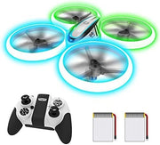 LED Mini Drone for Kids 360° Flip Headless Mode Altitude Hold Toy Gift Batteries - Kwikley