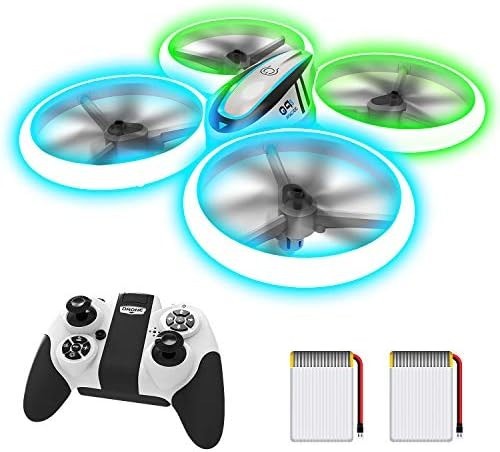 LED Mini Drone for Kids 360° Flip Headless Mode Altitude Hold Toy Gift Batteries - Kwikley