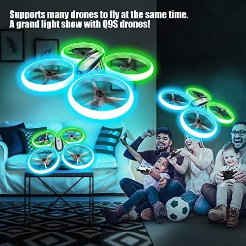 LED Mini Drone for Kids 360° Flip Headless Mode Altitude Hold Toy Gift Batteries - Kwikley