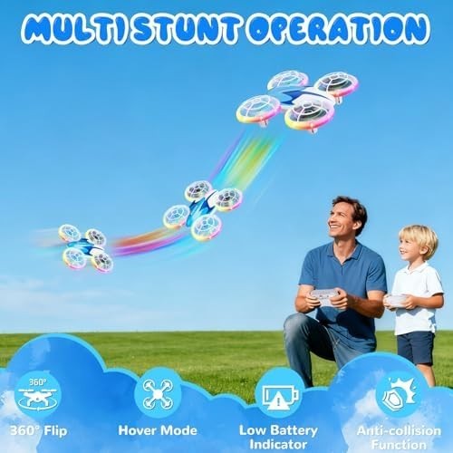 LED Mini Drone for Kids 3D Flip Headless Mode Altitude Hold Toy Gift Quadcopter - Kwikley
