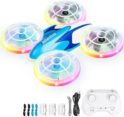 LED Mini Drone for Kids 3D Flip Headless Mode Altitude Hold Toy Gift Quadcopter - Kwikley