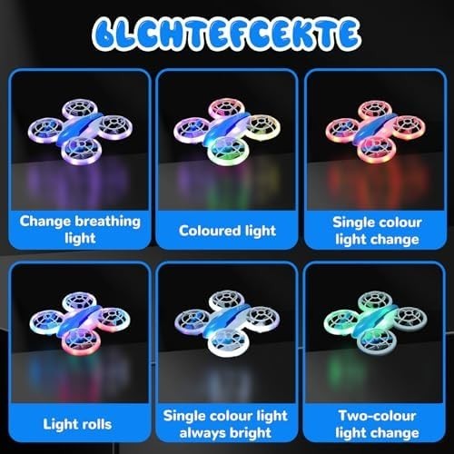 LED Mini Drone for Kids 3D Flip Headless Mode Altitude Hold Toy Gift Quadcopter - Kwikley