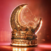 LED Moon City 3D Wooden Puzzle DIY Night Light Home Decor Gift - Kwikley