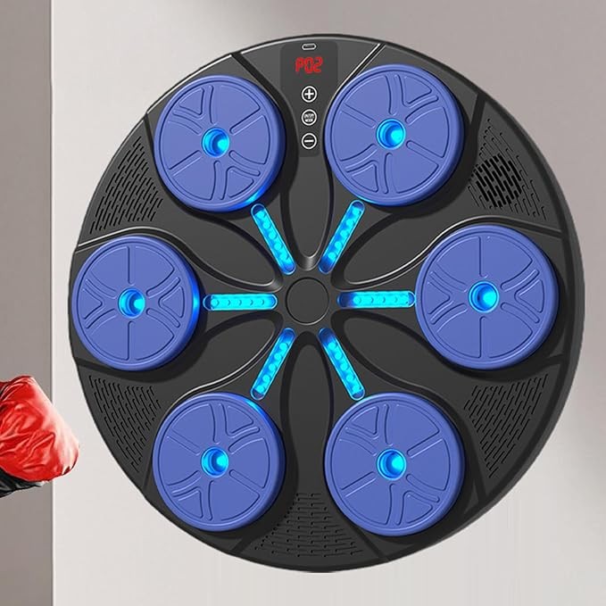 LED Music Boxing Machine 8 Modes RGB Wall Punch Pad Bluetooth Home Trainer - Kwikley