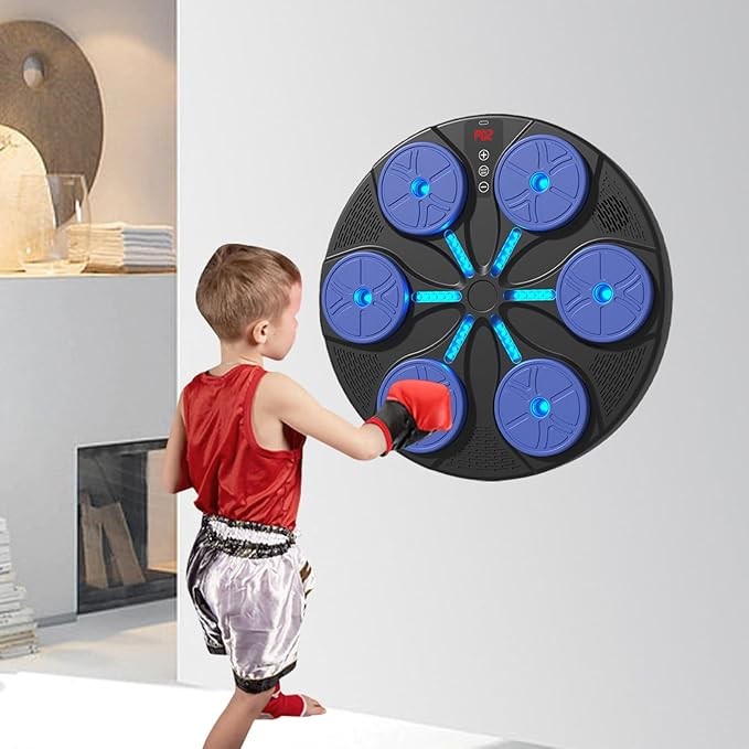 LED Music Boxing Machine 8 Modes RGB Wall Punch Pad Bluetooth Home Trainer - Kwikley