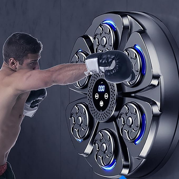 LED Music Boxing Machine Wall Mount Smart Reaction Target for Kids Adults - Kwikley