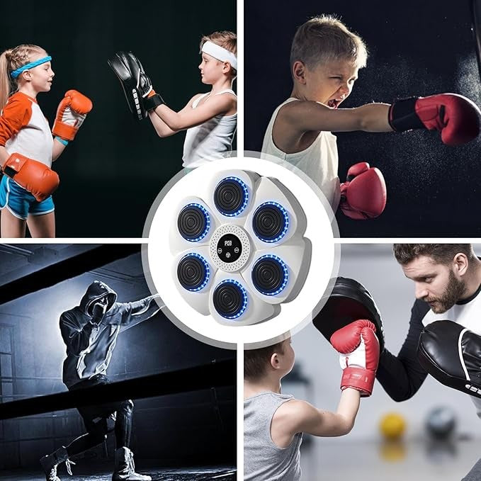 LED Music Boxing Punch Pad Bluetooth Wall Mounted Fitness Training Machine - Kwikley