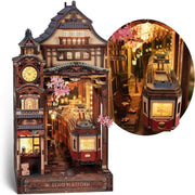 LED Sakura Train Book Nook Kit 3D Wooden Puzzle Infinity Mirror - Kwikley
