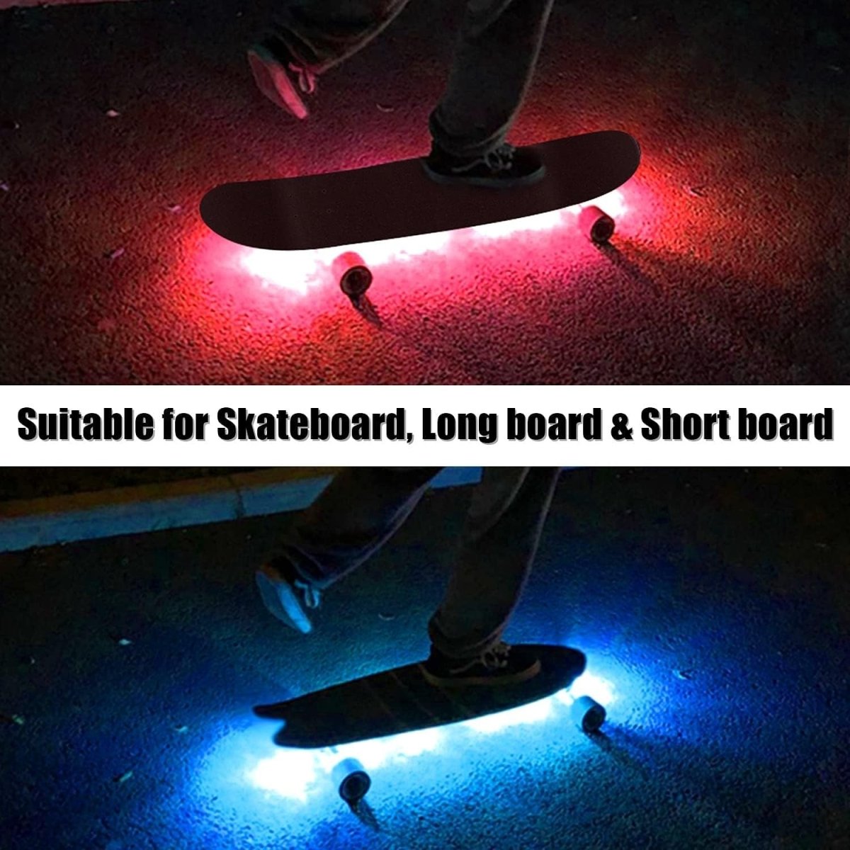 LED Skateboard Light Kit Remote Waterproof 16 - Color Night Riding Strip - Kwikley