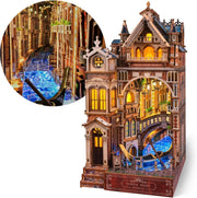 LED Venice Book Nook Kit 3D Wooden Puzzle Infinity Mirror Decor - Kwikley