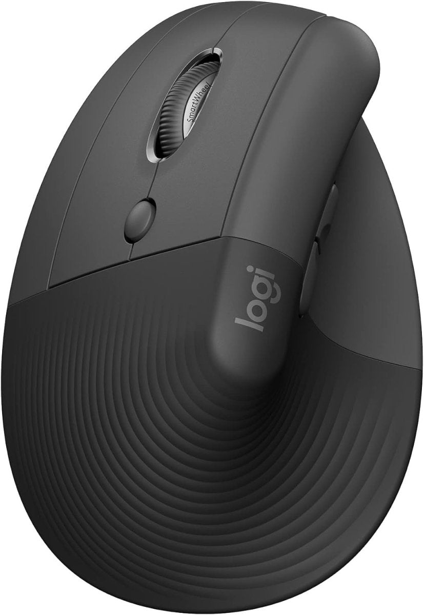 Left Handed Vertical Ergonomic Wireless Mouse Bluetooth Quiet Grey - Kwikley