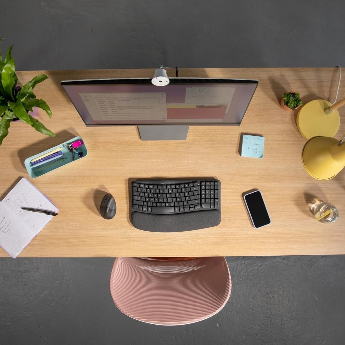 Left Handed Vertical Ergonomic Wireless Mouse Bluetooth Quiet Grey - Kwikley
