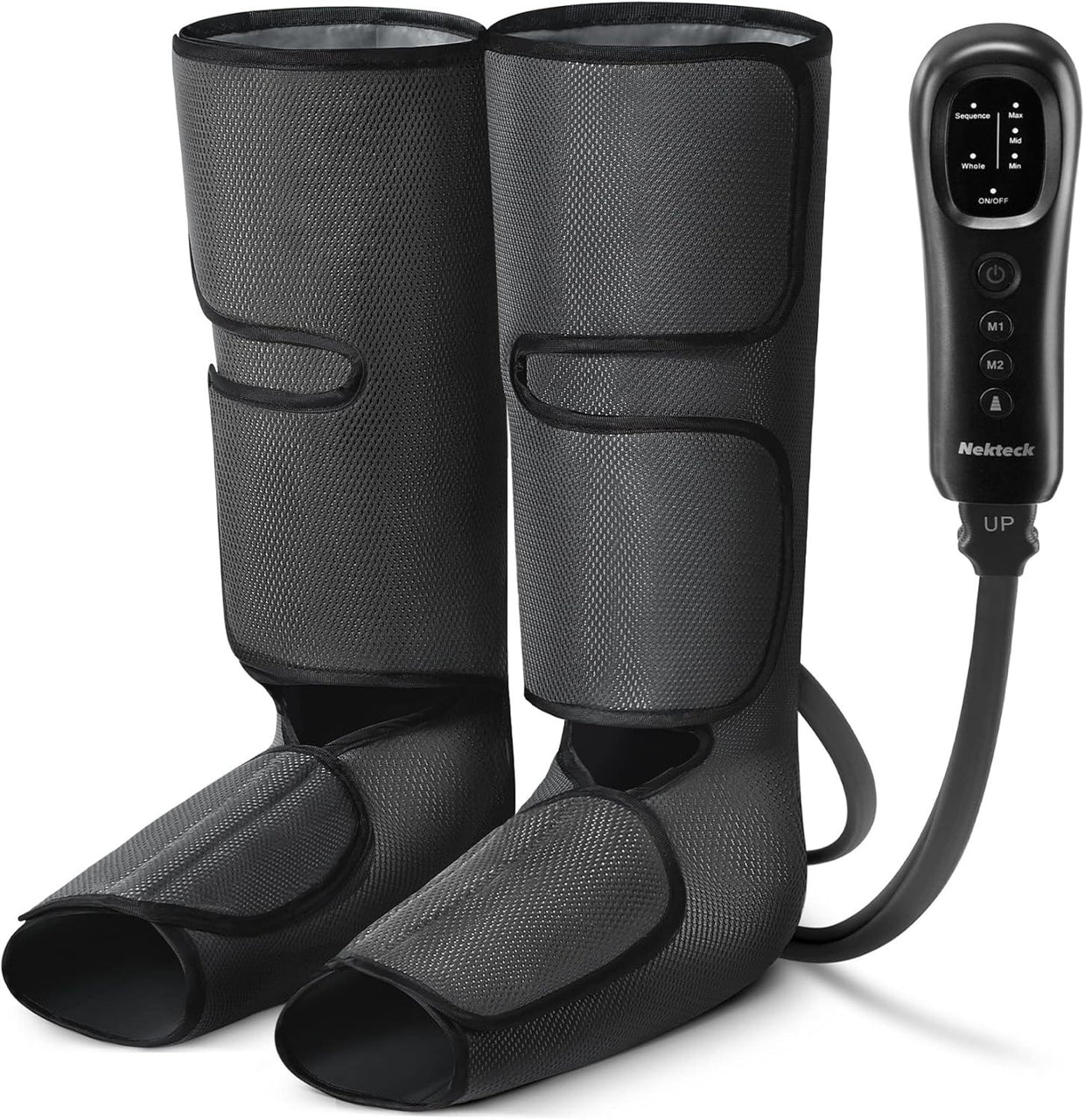 Leg & Calf Massager with Air Compression, Adjustable Straps & 3 Intensities - Kwikley