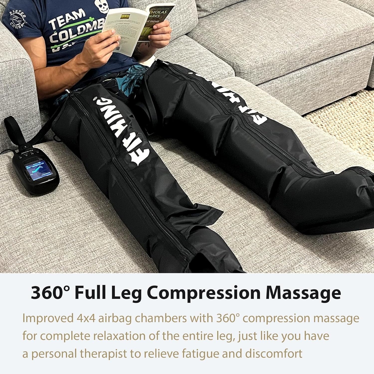 Leg Compression Boots Air Massager Pain Relief Recovery Circulation - Kwikley