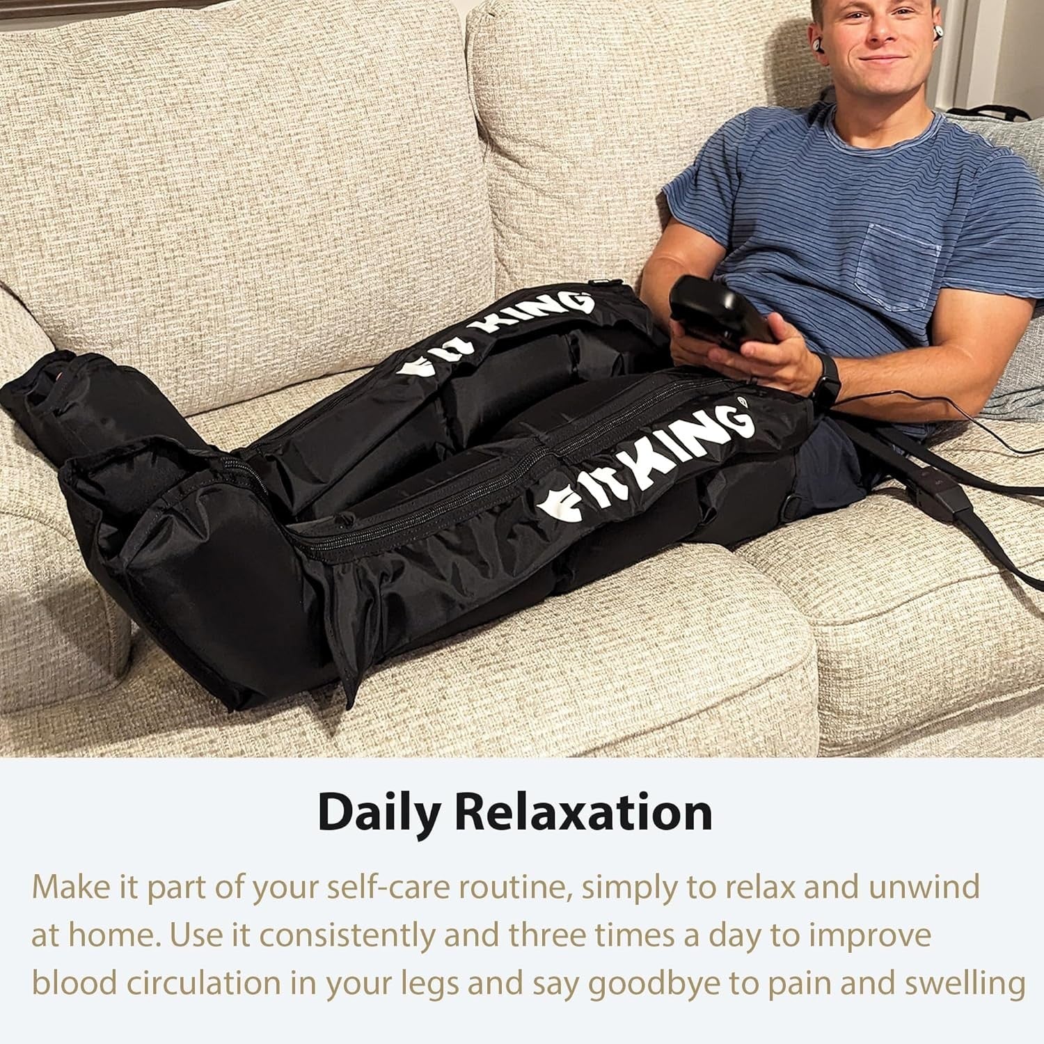 Leg Compression Boots Air Massager Pain Relief Recovery Circulation - Kwikley
