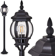 Lentua 120 cm Outdoor Path Light Vintage Black IP44 E27 Lamp - Kwikley