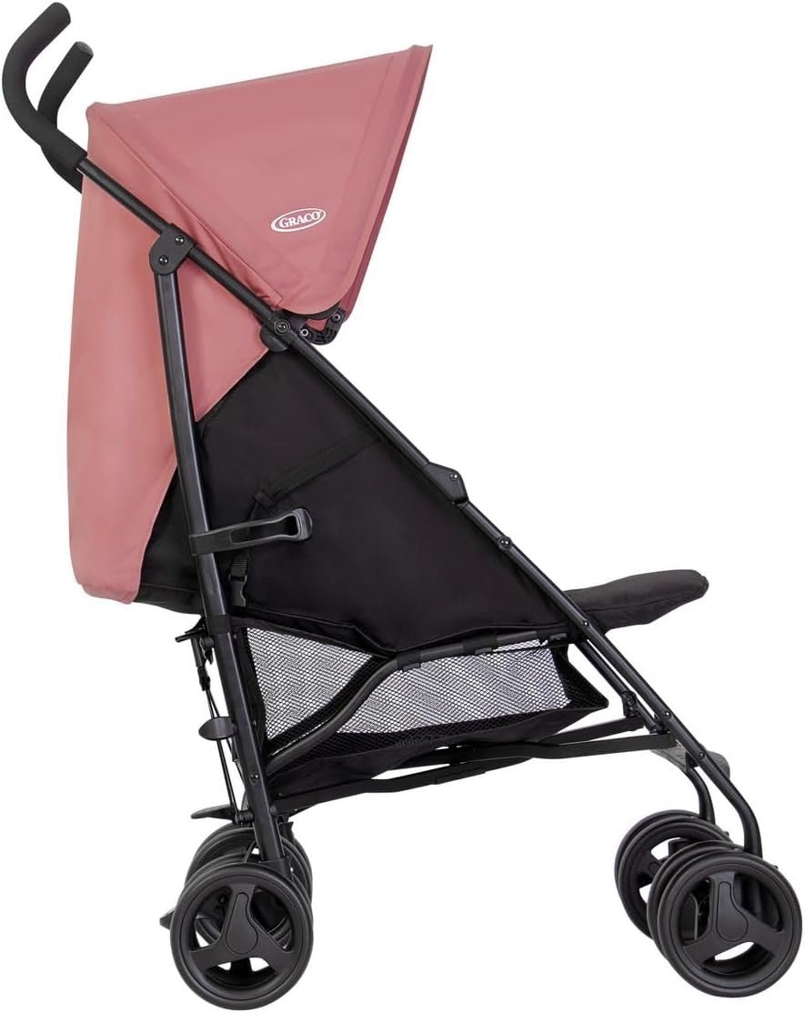 Lightweight Baby Stroller Compact Fold Pushchair from Birth to 3 Years Pink - Kwikley