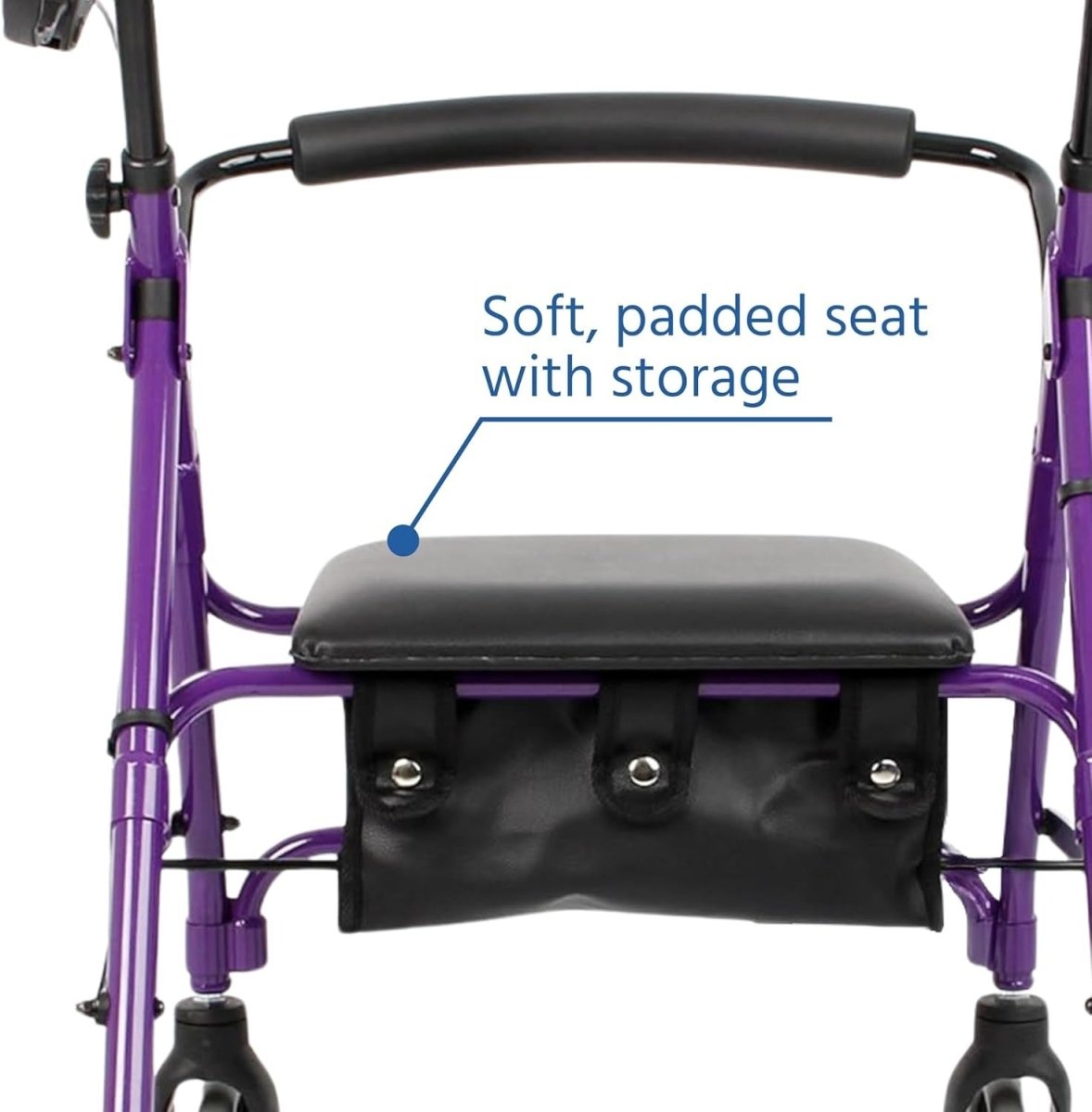 Lightweight Folding Rollator Walker with Seat Brakes Adjustable Handles Racing - Kwikley