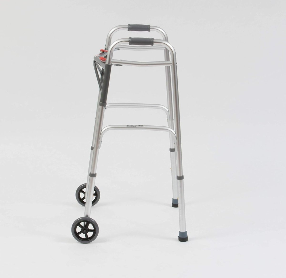 Lightweight Folding Walking Frame with Wheels Height Adjustable Mobility Aid - Kwikley