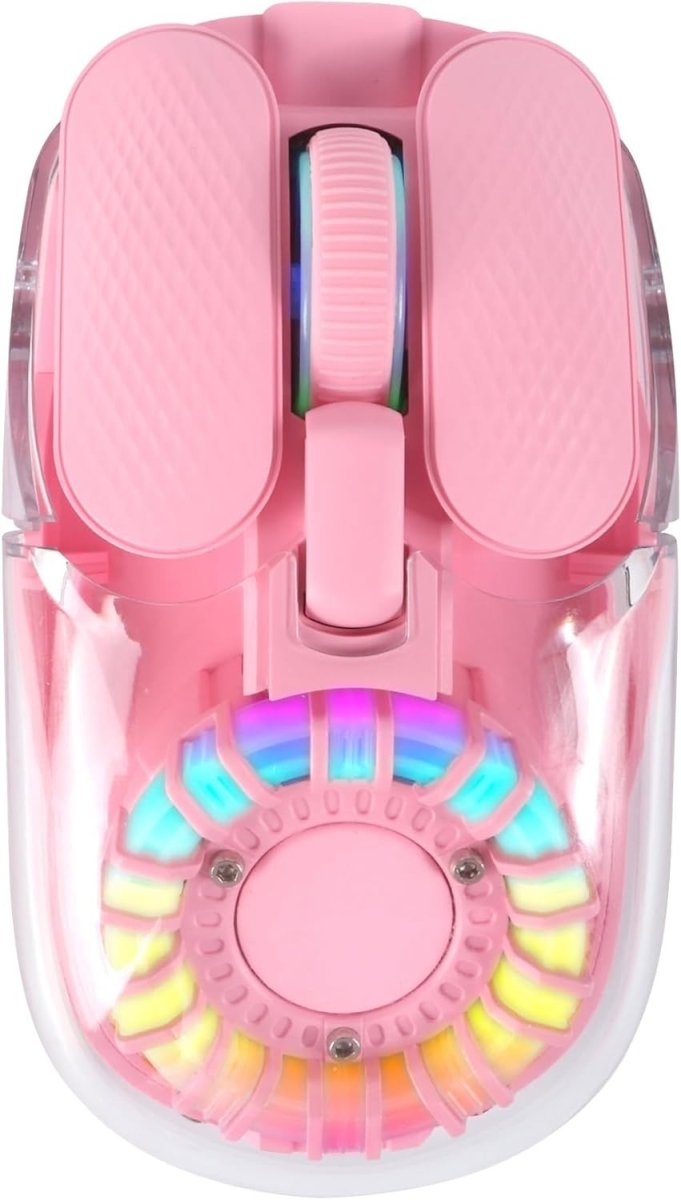 LIKE SHOW Bluetooth Wireless Mouse Tri - Mode Rechargeable RGB Pink - Kwikley