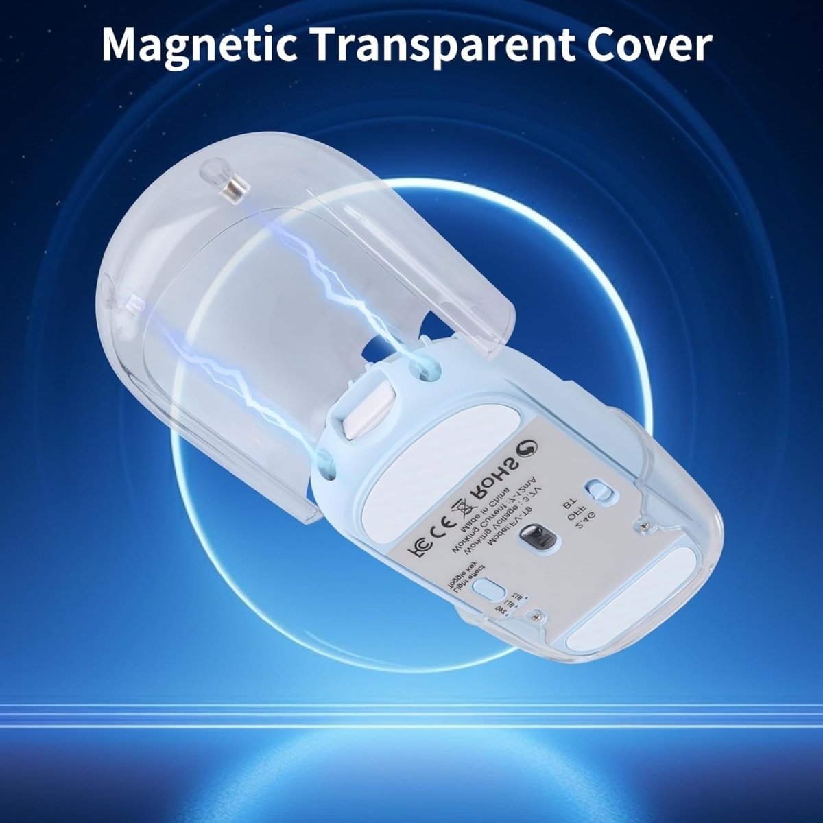 LIKE SHOW Bluetooth Wireless Mouse Tri - Mode USB Nano Receiver RGB Blue - Kwikley
