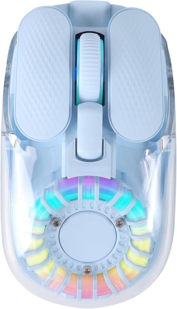 LIKE SHOW Bluetooth Wireless Mouse Tri - Mode USB Nano Receiver RGB Blue - Kwikley