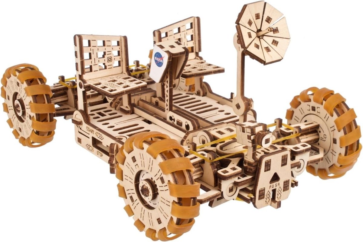 Lunar Rover 3D Wooden Puzzle Space Vehicle DIY Model Kit 319pcs - Kwikley