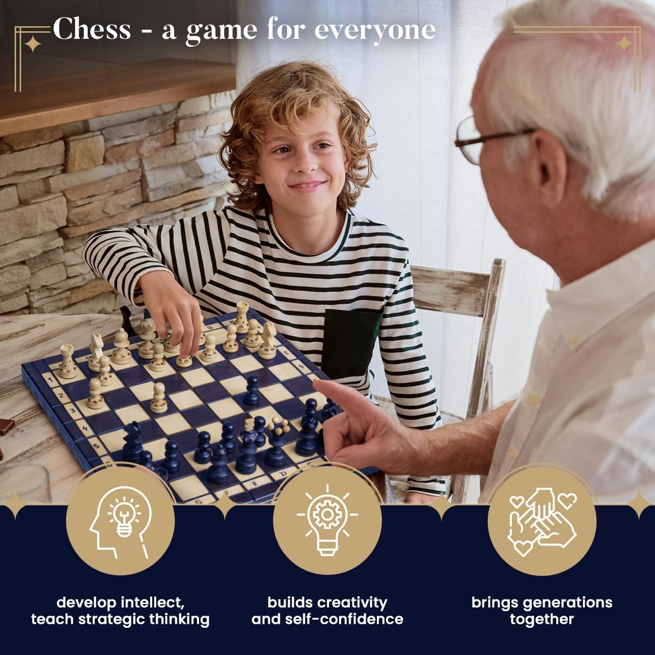 Luxury 35cm Wooden Chess Set | Handcrafted Travel Board | Portable Game Gift - Kwikley