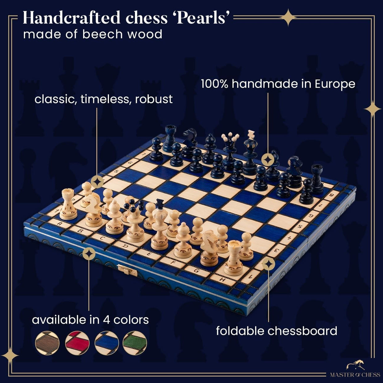 Luxury 35cm Wooden Chess Set | Handcrafted Travel Board | Portable Game Gift - Kwikley