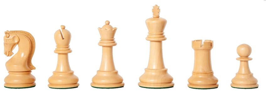 Luxury 3.75" Acacia Weighted Chess Pieces Set for Premium Play - Kwikley