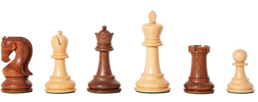Luxury 3.75" Acacia Weighted Chess Pieces Set for Premium Play - Kwikley