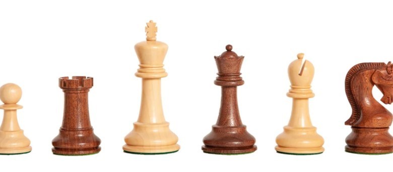 Luxury 3.75" Acacia Weighted Chess Pieces Set for Premium Play - Kwikley