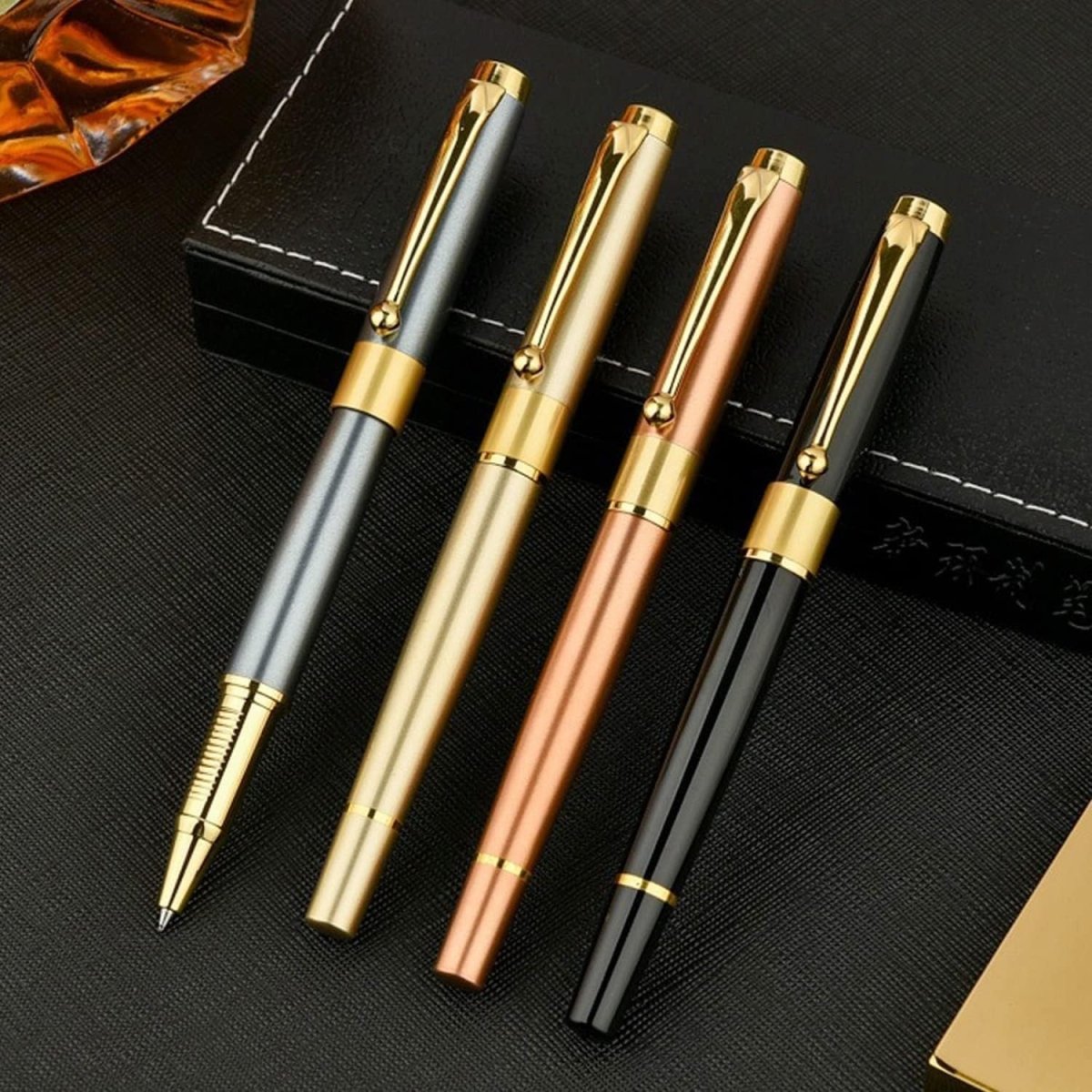Luxury Ballpoint Pen Rose Gold 0.5mm Medium Tip Smooth Writing Gift - Kwikley