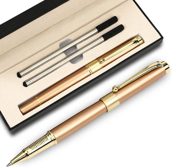 Luxury Ballpoint Pen Rose Gold 0.5mm Medium Tip Smooth Writing Gift - Kwikley