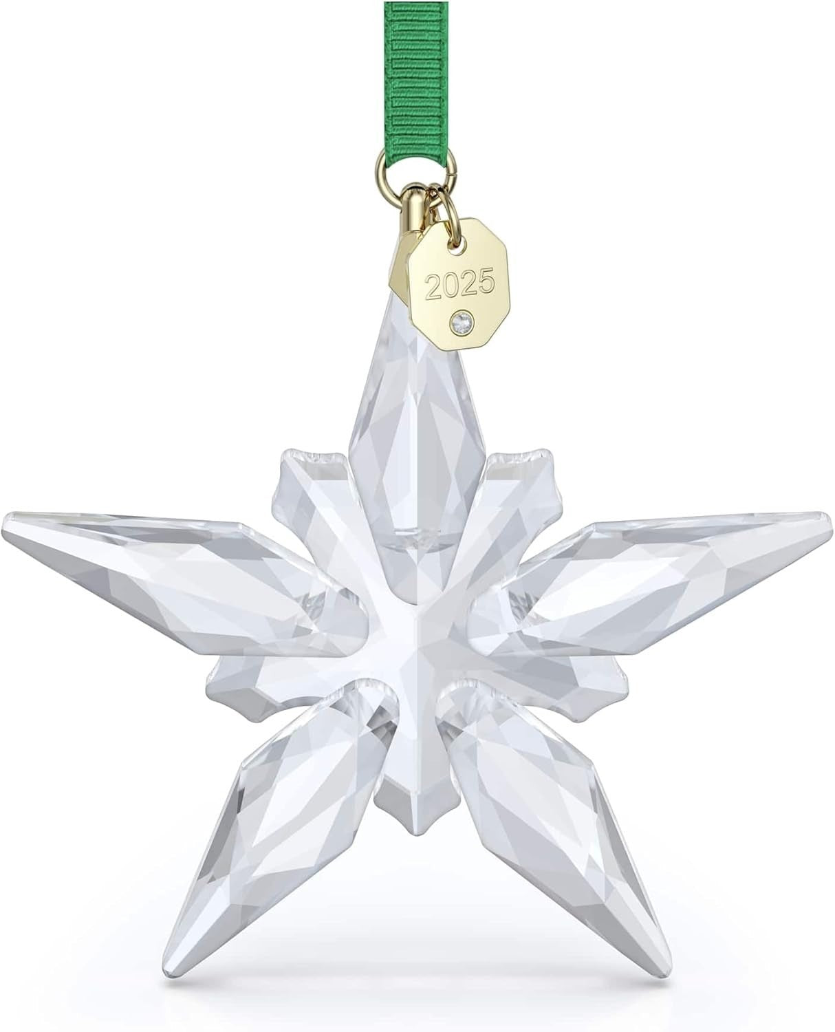 Luxury Crystal Star Ornament 2025 • Faceted Clear Design • Holiday Tree Ornament - Kwikley