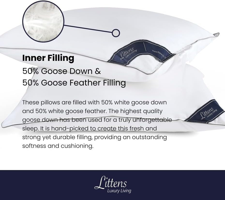 Luxury Goose Down Long Body Pillow 50x150cm Pregnancy Side Sleeper - Kwikley