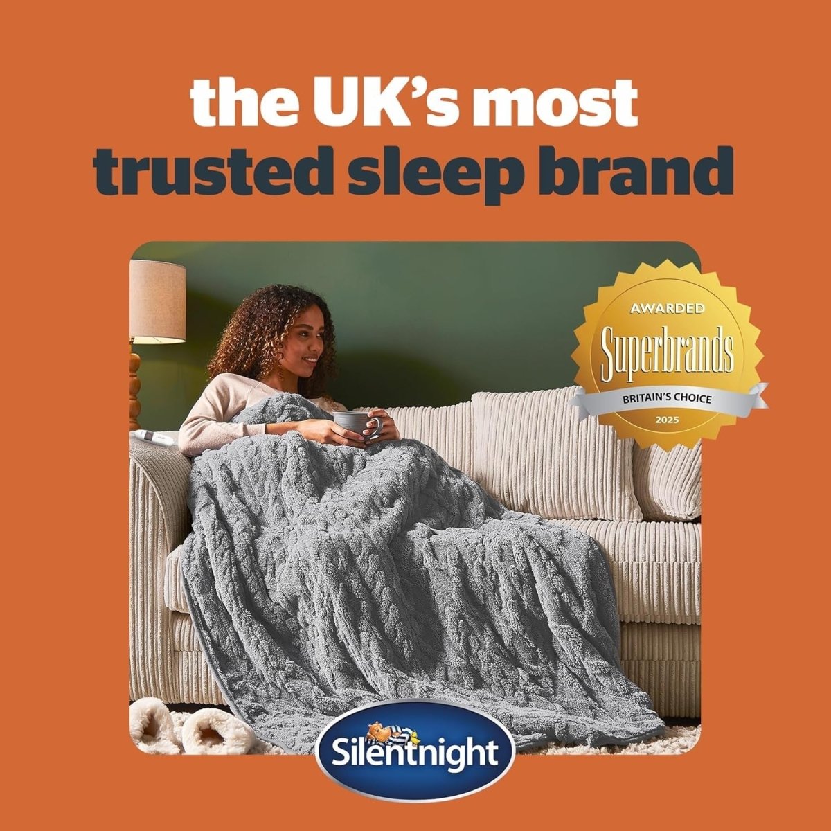 Luxury Heated Throw Blanket Super Cosy Knit Fleece 9 Heat Settings 120x160cm - Kwikley