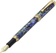 Luxury Natural Abalone Sea Shell Fountain Pen Extra - Fine Nib 145mm - Kwikley