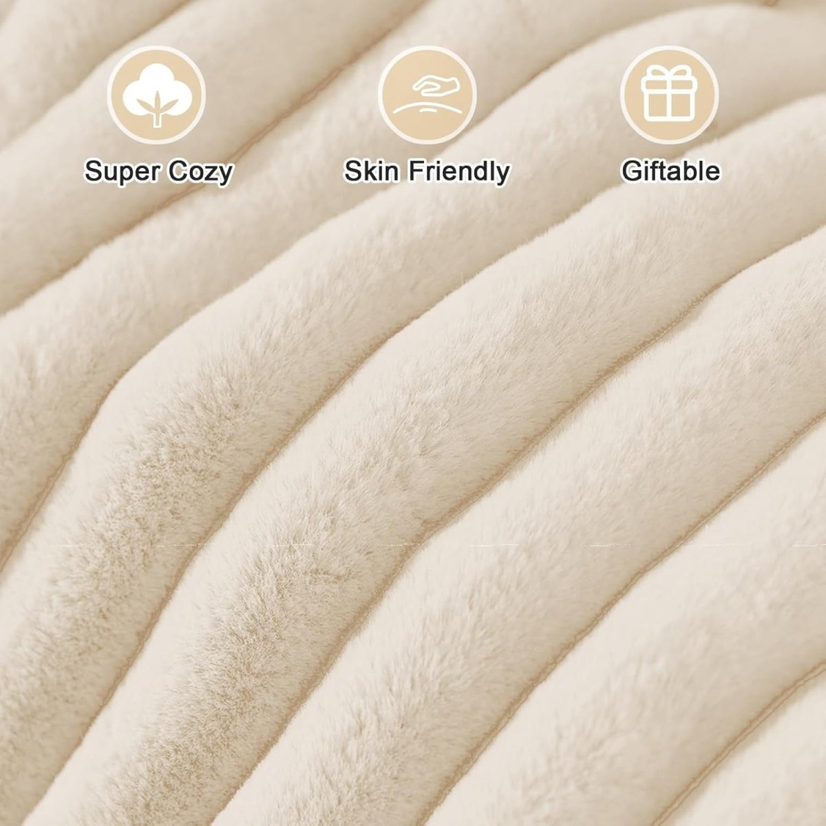 Luxury Plush Fleece Throw Blanket Soft Warm Reversible Sofa Bed 100x160cm - Kwikley