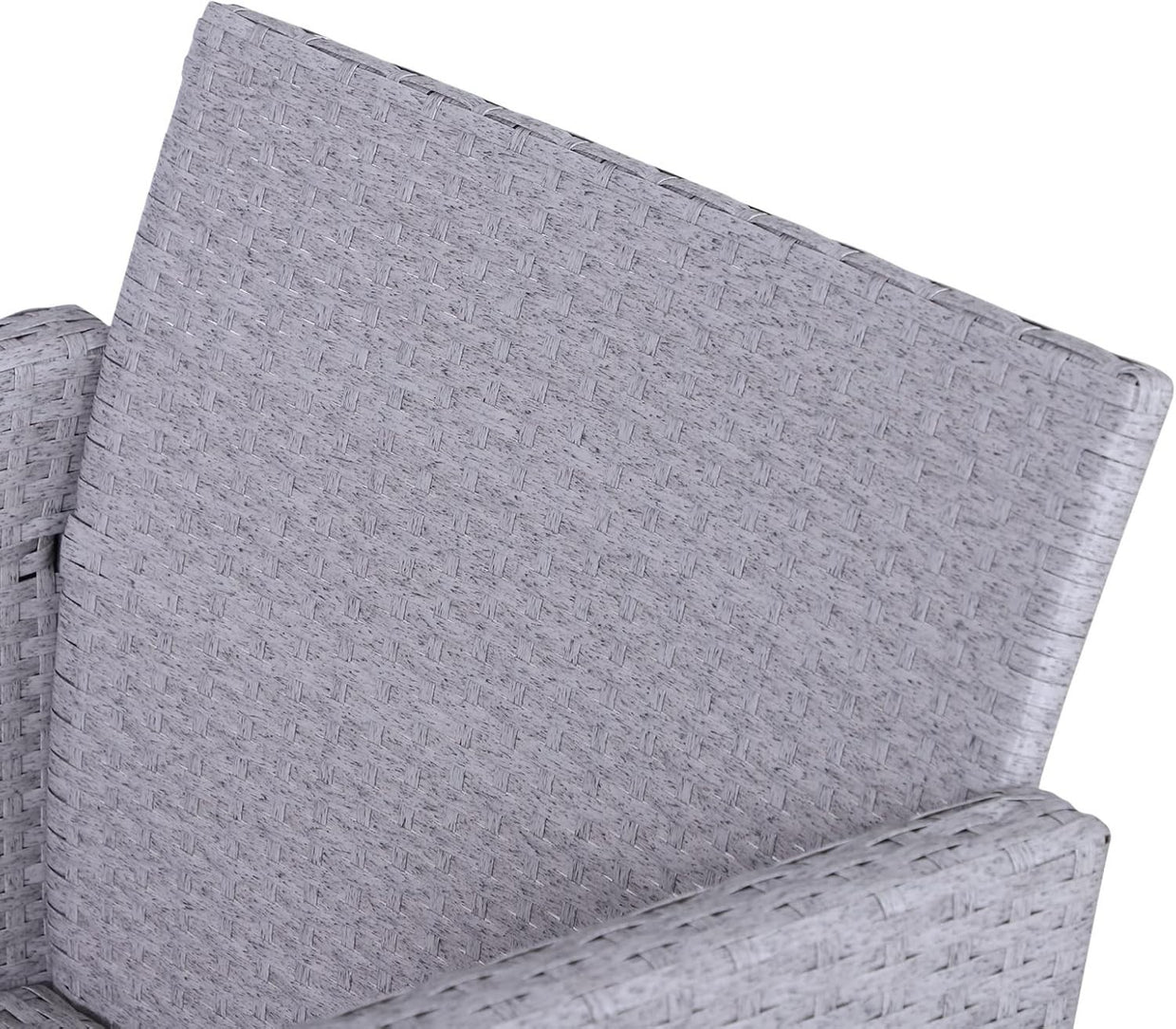 Luxury Rattan Garden Set 5pc Grey White Outdoor Chairs Table Cushions - Kwikley