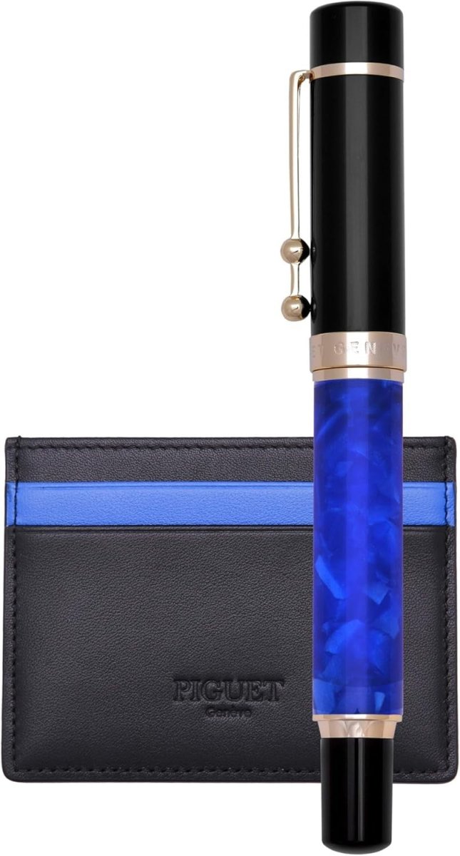 Luxury Rollerball Pen Océan Bleu Set Medium Nib Smooth Writing Gift - Kwikley