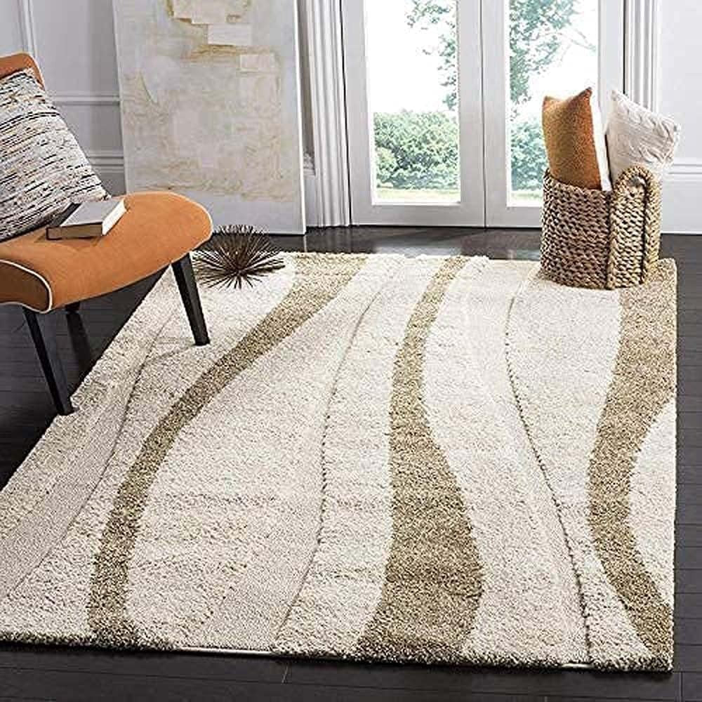 Luxury Shaggy Area Rug 160x230cm Soft Thick Pile Non Slip Handmade Carpet - Kwikley
