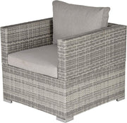 Luxury Single Outdoor Rattan Armchair with Cushions Deep Seat Patio Lounge - Kwikley